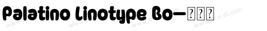 Palatino Linotype Bo字体转换
